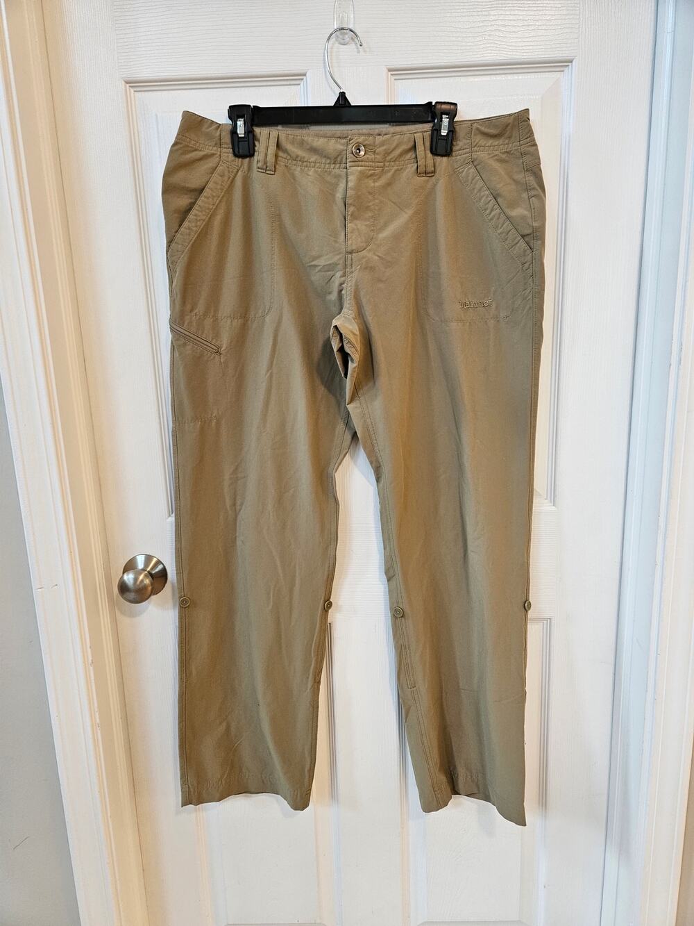 Marmot Women’s Lightweight Roll-Up Hiking Pants Size 12 Khaki Stretch
